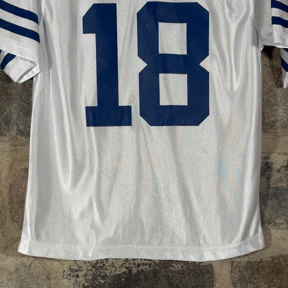 NFL Team Apparel Peyton Manning‎ #18 Jersey Youth XL White Colts Shirt GOAT - Picture 3 of 12